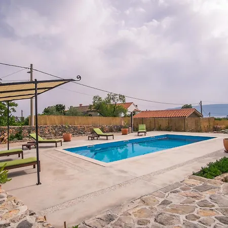 Villa With Pool, Olive Garden And Sea View By Traveler Tourist Agency Krk - Id 2147 *
