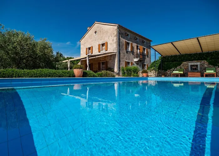 Villa With Pool, Olive Garden And Sea View By Traveler Tourist Agency Krk - Id 2147 Skrbčići