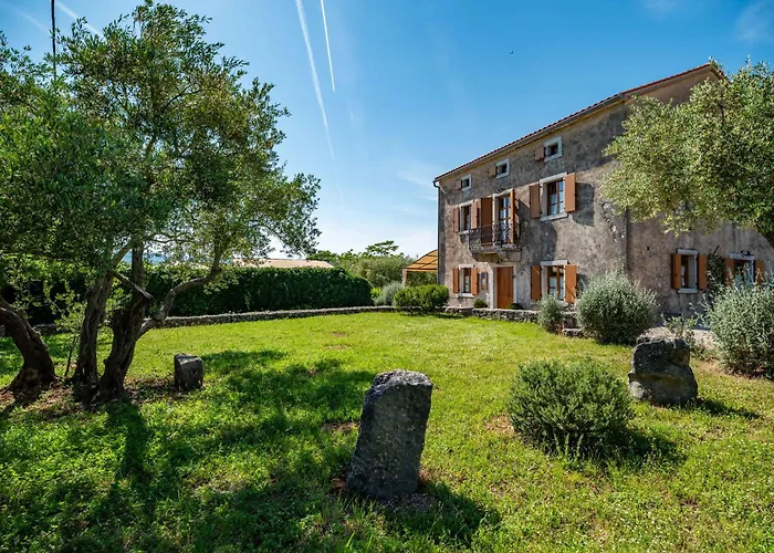 Villa With Pool, Olive Garden And Sea View By Traveler Tourist Agency Krk - Id 2147 *
