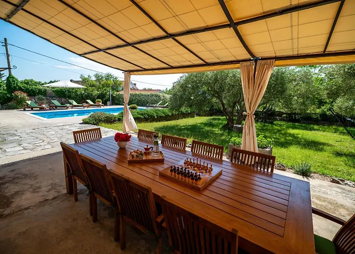 Villa With Pool, Olive Garden And Sea View By Traveler Tourist Agency Krk - Id 2147 *